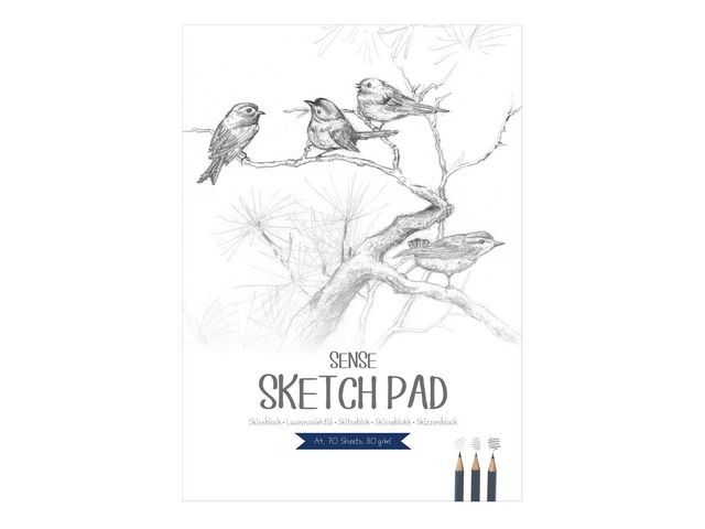 Sense Skissblock A4 80g | Skola och förskola - Bild och form - Ritblock och målarböcker | Kontorsexperten