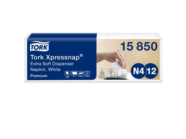 TORK Servett Premium N4 2-lag vit 1000/fp | Kök och servering - Servetter och dukar - Dispenserservetter | Kontorsexperten