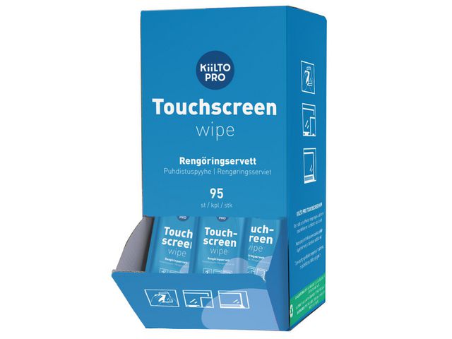KIILTO PRO Rengöringsduk Touchscreen wipe skärmar 95/fp | Datorprodukter - Datorrengöring - Rengörings-servetter | Kontorsexperten
