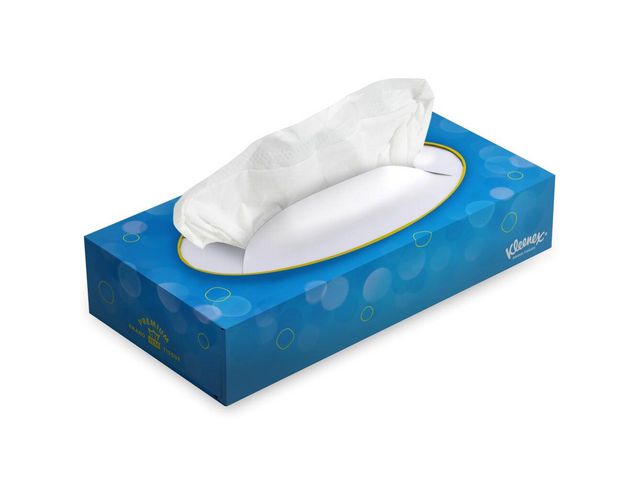 KLEENEX Ansiktsservett, 2-lagers, 100 ark, 185 mm, vita 100/fp | Städ och hygien - Tvål och hygien - Ansiktsservetter och näsdukar | Kontorsexperten