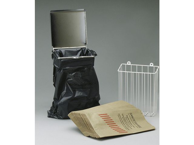 HYKAB Sanitetspåse hållare med lock | Städ och hygien - Påsar och säckar - Sanitetspåsar och hållare | Kontorsexperten