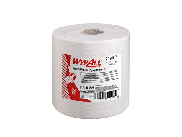 WYPALL Torkrulle L10 extra, 1 lager, 630 ark, centrummatad rulle, 185 mm, vita | Städ och hygien - Toalettpapper och torkpapper - Industritork | Kontorsexperten