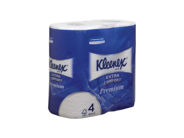 Kleenex® Toalettpapper Premium, 4-lagers, 160 ark, 98 mm, vit 4/fp | Städ och hygien - Toalettpapper och torkpapper - Toalettpapper - rulle | Kontorsexperten