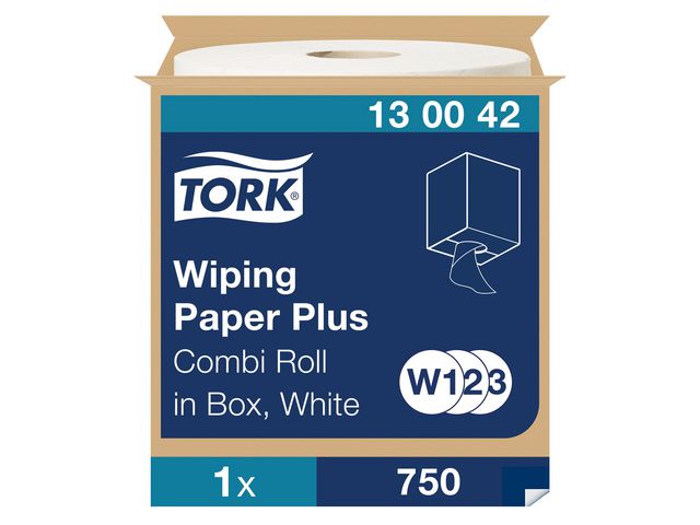 TORK Industritorkrulle Plus W1/2/3 vit | Städ och hygien - Toalettpapper och torkpapper - Industritork | Kontorsexperten