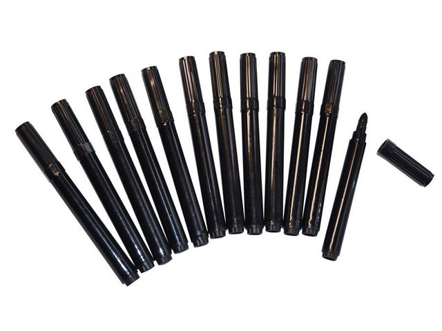 PLAYBOX Fiberpenna broad svarta 12/fp | Skola och förskola - Pennor och tillbehör - Fiberpennor - Standard | Kontorsexperten