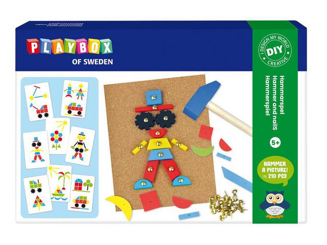 PLAYBOX Spikmosaik 210 delar | Skola och förskola - Lekmaterial - Bygglek, konstruktion och mosaik | Kontorsexperten