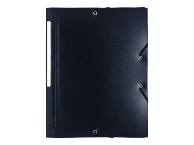 Exacompta Gummibandsmapp 3-kl PP A4 svart | Kontorsmaterial - Mappar och plastfickor - Plastmappar och aktmappar | Kontorsexperten