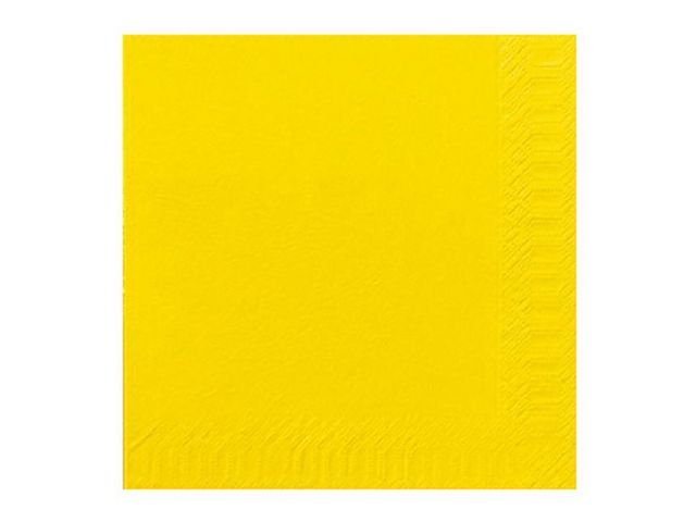 DUNI Servett 3 lager, gul, 24 x 24 cm 250/fp | Kök och servering - Servetter och dukar - Servett - 3-lagers | Kontorsexperten