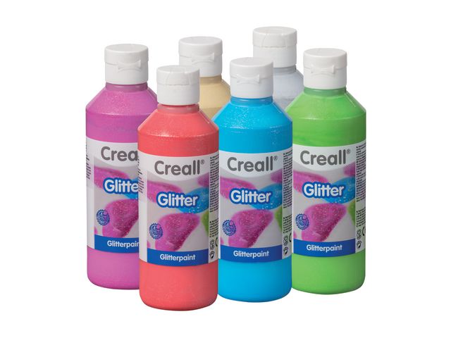 Creall Glitterfärg Creall 6x250ml | Skola och förskola - Målarfärg och tillbehör - Specialfärg | Kontorsexperten