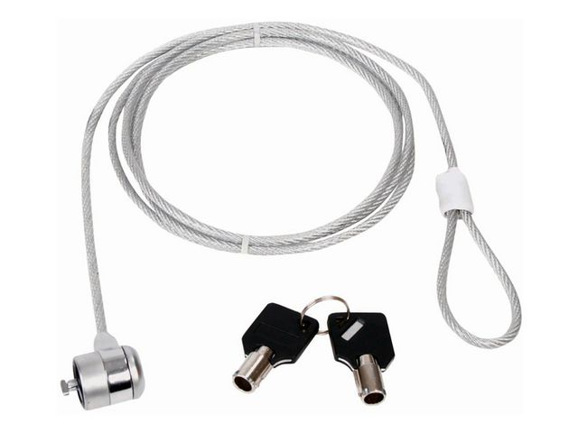 NEDIS Vajerlås Universalt Nyckel 1.8 m | Datorprodukter - Kringutrustning - Vajerlås | Kontorsexperten