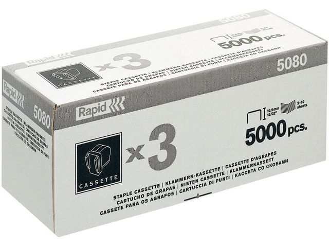 RAPID Häftklammer 5080 15000/fp | Kontorsmaterial - Till skrivbordet - Häftklammer och tillbehör | Kontorsexperten