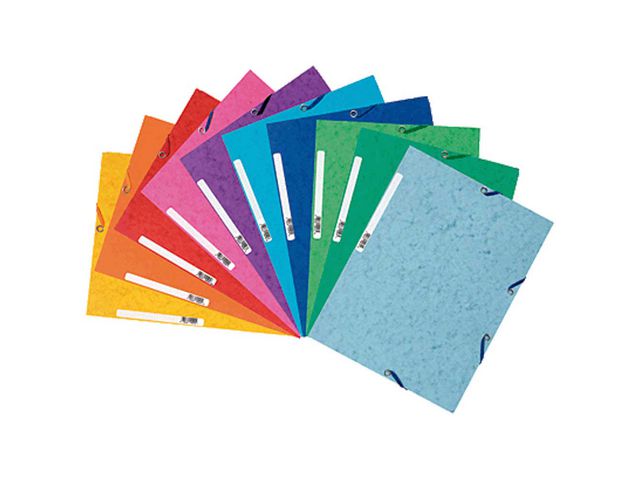 Exacompta Gummibandsmapp Nature Future kartong 3-klaff A4 sorterade färger | Kontorsmaterial - Mappar och plastfickor - Gummibandsmappar 3-klaff - Kartong | Kontorsexperten