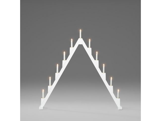 KONSTSMIDE Elljusstake 11 ljus vikbar 86x82 trä vit | Kontorsmöbler och inredning - Lampor och belysning - Ljusstakar | Kontorsexperten