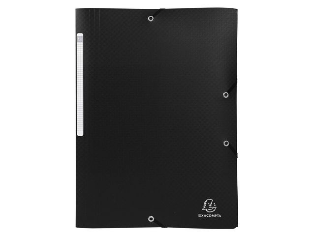 Exacompta Gummibandsmapp A4 svart | Kontorsmaterial - Mappar och plastfickor - Gummibandsmappar - Kartong | Kontorsexperten