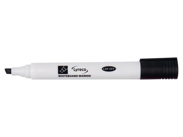 LYRECO Whiteboardpenna drywipe sned svart | Kontorsmaterial - Pennor - Whiteboardpennor - Skuren spets | Kontorsexperten
