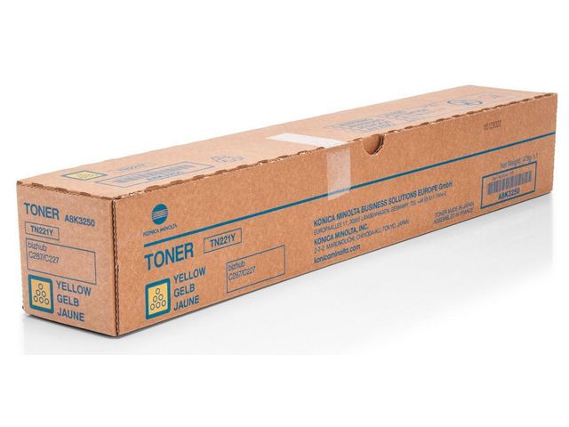 Konica Minolta Toner A8K3250 Gul | Toner och bläck - Tonerkassetter - Toner Konica Minolta | Kontorsexperten