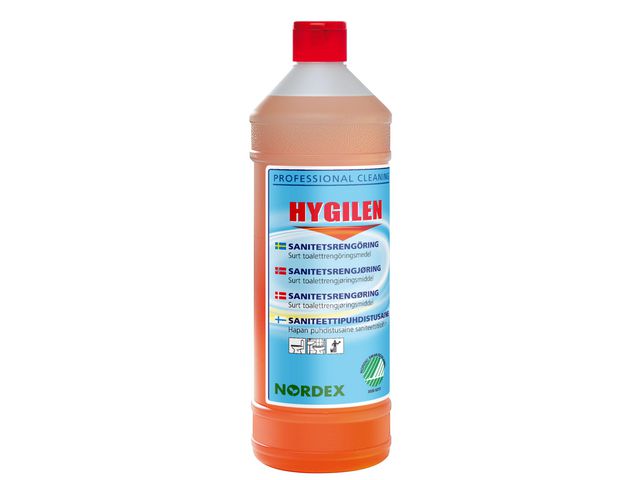 NORDEX Sanitetsrengöring Hygilen 1L | Städ och hygien - Rengöringsmedel - Sanitetsrent | Kontorsexperten