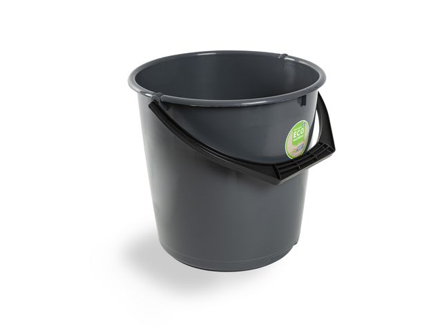 NORDISKA PLAST Hink ECO grå 10L | Städ och hygien - Städredskap - Hinkar och tillbehör | Kontorsexperten
