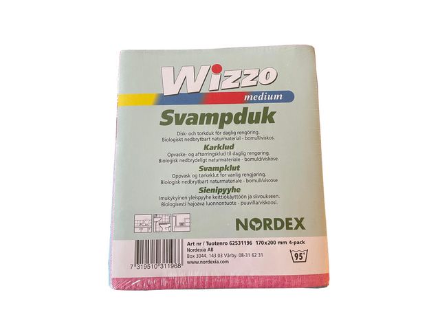 NORDEX Svampduk Wizzo Medium 20x17cm, flera färger 4/fp | Städ och hygien - Städdukar och diskdukar - Diskdukar och svampdukar | Kontorsexperten
