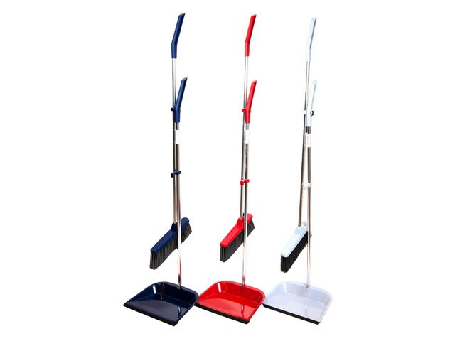 NORDEX Sopset, sopskyffel och kvast, olika sorterade färger | Städ och hygien - Borstar och levanger - Sopset | Kontorsexperten