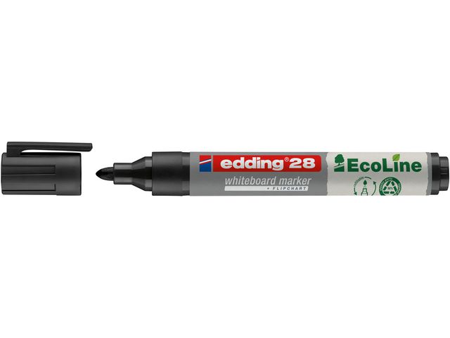 edding Whiteboardpenna 28 Ecoline rund 1,5-3mm svart | Kontorsmaterial - Pennor - Whiteboardpennor - Rund spets | Kontorsexperten