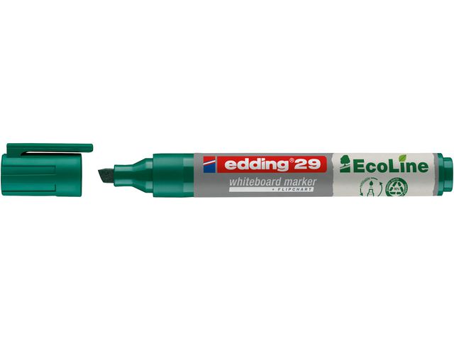 EDDING Whiteboardpenna 29 Ecoline snedskuren spets 1–5mm grön | Kontorsmaterial - Pennor - Whiteboardpennor - Skuren spets | Kontorsexperten
