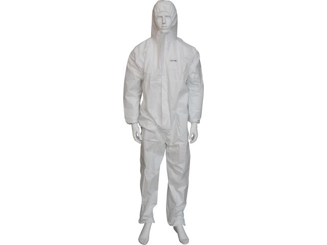 OX-ON Skyddsoverall Basic Kat.I vit XL | Skyddsutrustning - Engångskläder - Skyddsoverall | Kontorsexperten