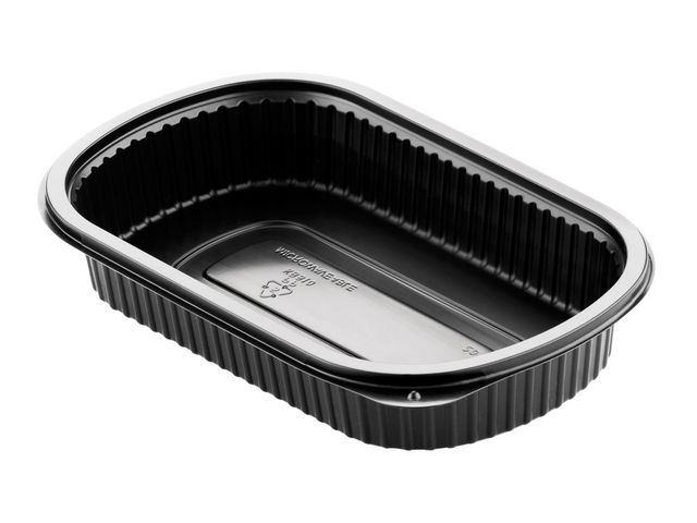 DUNI Matlådor i plast med 1 fack, polypropylen, 800 ml, svarta, 240 x 150 x 40 mm 50/fp | Kök och servering - Engångsartiklar - Take Away | Kontorsexperten