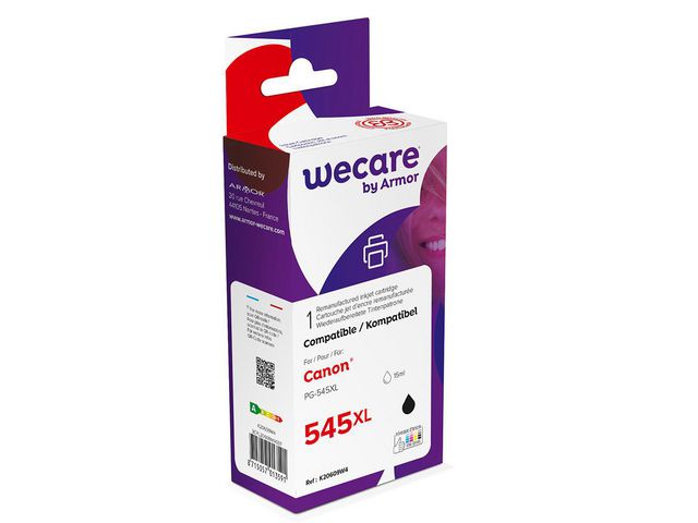 Wecare Återanvänd bläckpatron kompatibel med CANON PG-545XL, 8286B001, svart singelpack | Toner och bläck - Bläckpatroner - Bläckpatroner WeCare | Kontorsexperten