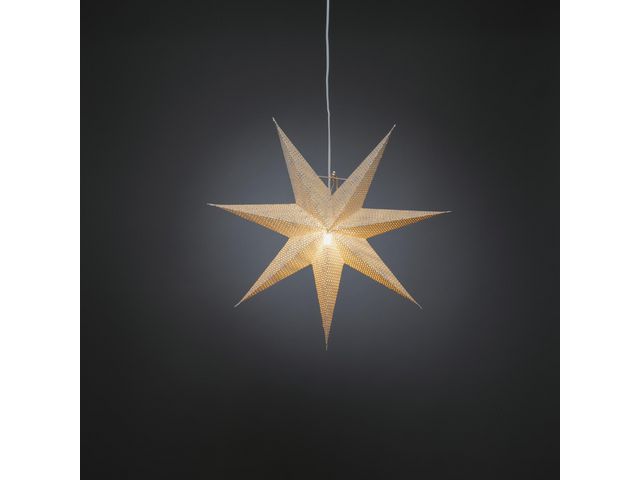 KONSTSMIDE Pappersstjärna Prick 60cm vit | Kontorsmöbler och inredning - Lampor och belysning - Dekorationsbelysning | Kontorsexperten