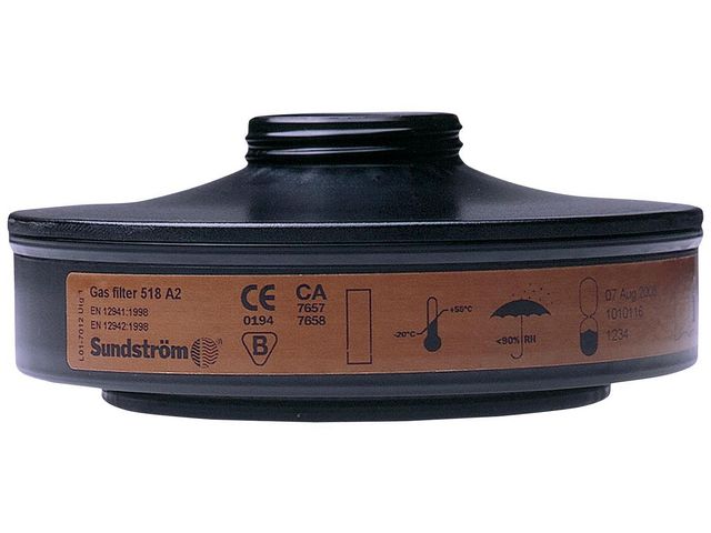 Sundström Gasfilter SR518 A2 | Skyddsutrustning - Andningsskydd - Tillbehör | Kontorsexperten