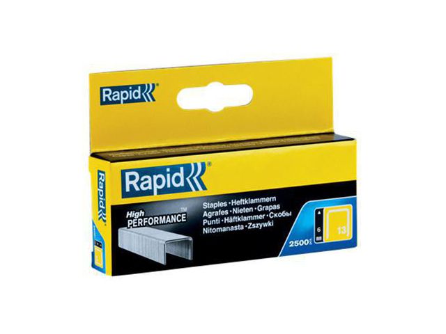 RAPID Klamrar, 13/6&nbsp,mm, galvaniserat stål 5000/fp | Kontorsmaterial - Till skrivbordet - Häftklammer och tillbehör | Kontorsexperten