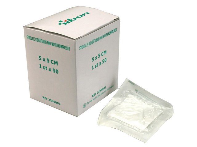 yibon Kompress NW Steril 5x5cm 50/fp | Sjukvård och omsorg - Förband och fixering - Absorberande förband | Kontorsexperten