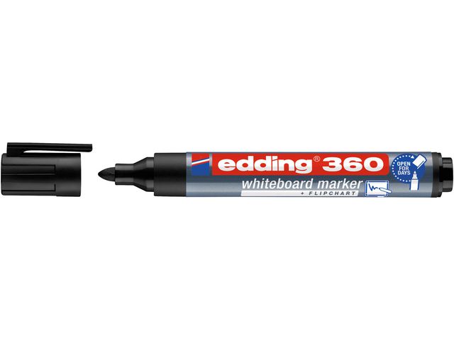edding Whiteboardpenna 360 rund 1,5–3mm svart | Kontorsmaterial - Pennor - Whiteboardpennor - Rund spets | Kontorsexperten