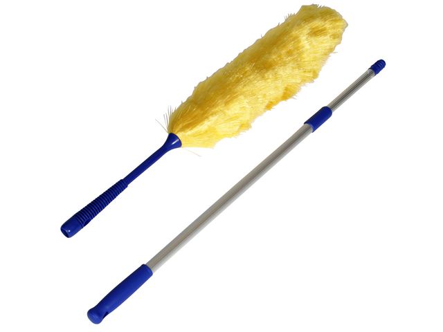 NORDEX Dammvippa teleskop, aluminium och polyester, 170mm, gul | Städ och hygien - Städredskap - Dammvippor och intriörmoppar | Kontorsexperten