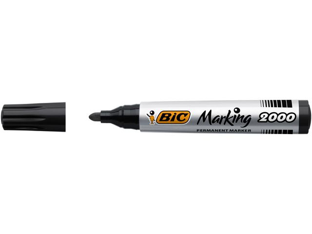 BIC® Märkpenna Marking™ 2000, permanent, medium1,7 mm linjebredd, svart | Kontorsmaterial - Pennor - Märkpennor - Rund spets | Kontorsexperten