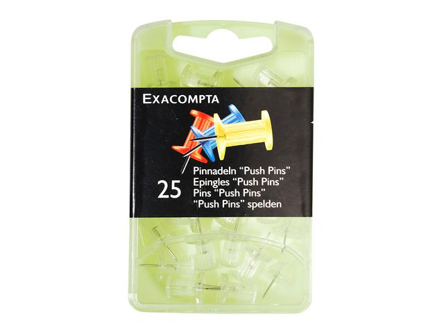 Exacompta Kartnålar transparent 25/fp | Kontorsmaterial - Häftstift och kartnålar - Kartnålar | Kontorsexperten