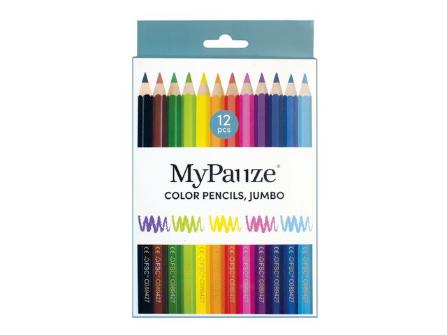 PLAYBOX Färgpenna Jumbo 12 färger | Skola och förskola - Pennor och tillbehör - Färgpennor - Jumbo | Kontorsexperten