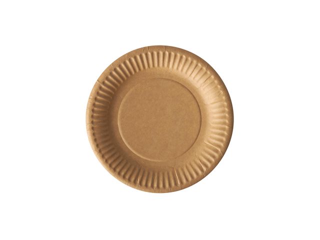 PAPSTAR Tallrik papper ø150mm brun 100/fp | Kök och servering - Engångsartiklar - Tallrikar - Papper | Kontorsexperten