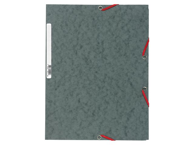 Exacompta Gummibandsmapp 3-klaff A4 grå | Kontorsmaterial - Mappar och plastfickor - Gummibandsmappar 3-klaff - Kartong | Kontorsexperten