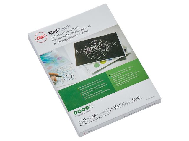 GBC Laminat A4 matt 100 mic 100/fp | Kontorsmaskiner - Laminering - Laminat - A4 | Kontorsexperten