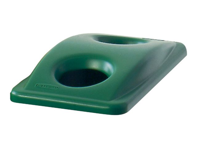 Rubbermaid Commercial Products Slim Jim papperskorgslock, grön, 288 x 518 x 70 mm | Städ och hygien - Avfallshantering och källsortering - Sortering och återvinning | Kontorsexperten