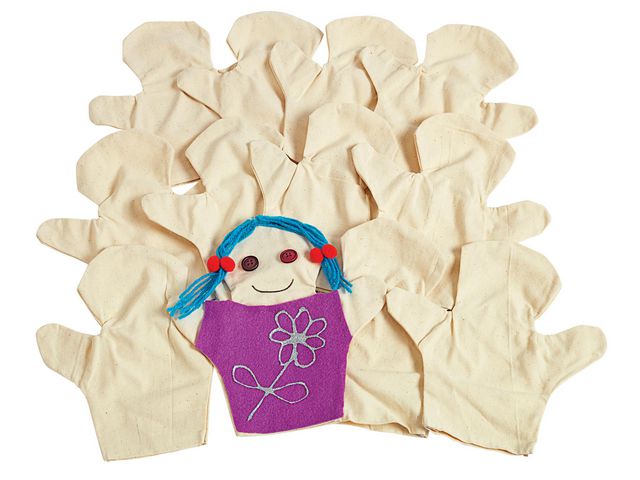 Handdockor canvas Gör din egen 12/fp | Skola och förskola - Lekmaterial - Handdockor | Kontorsexperten