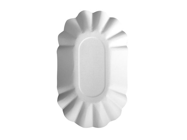 PAPSTAR Tallrik 90x160x30mm vit 250/fp | Kök och servering - Engångsartiklar - Tallrikar - Papper | Kontorsexperten