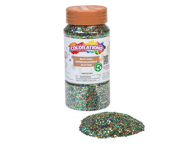 Bioglitter 113gr multi | Skola och förskola - Hobbymaterial - Paljetter, strössel och glitterlim | Kontorsexperten