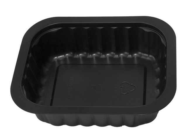 DUNI Matbehållare, Duniform, 350 ml, engångsbruk, 138 x 114 x 35 mm, svart 300/fp | Kök och servering - Engångsartiklar - Take Away | Kontorsexperten