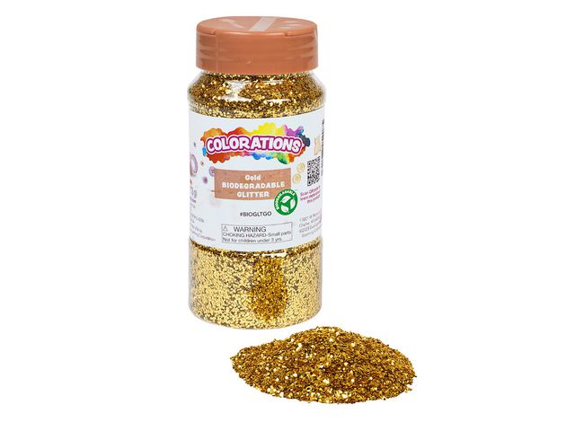 Bioglitter 113gr guld | Skola och förskola - Hobbymaterial - Paljetter, strössel och glitterlim | Kontorsexperten