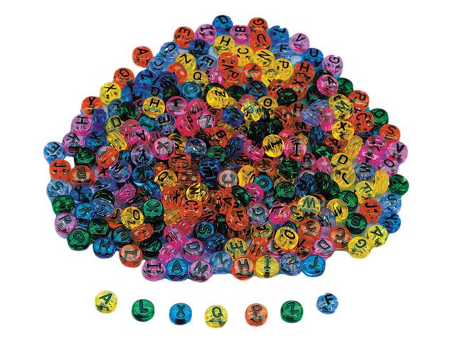 Plastpärlor ABC transparent 260/fp | Skola och förskola - Hobbymaterial - Pärlor | Kontorsexperten