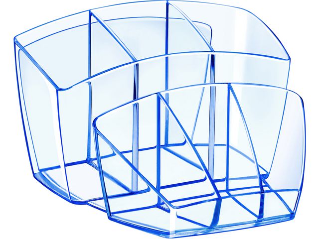 Cep Ice Blue skrivbordsorganiserare 580 I, genomskinlig blå | Kontorsmaterial - Till skrivbordet - Penn och Prylställ | Kontorsexperten