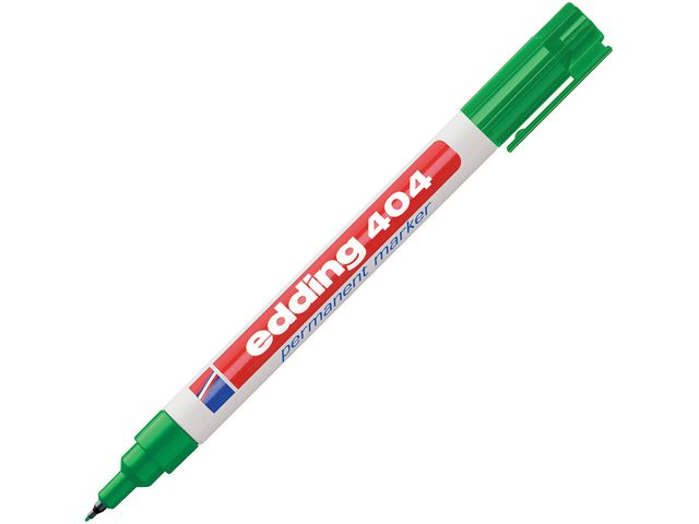 EDDING Märkpenna Permanent 404, extra tunn kulspets, 0,75 mm linjebredd, grön | Kontorsmaterial - Pennor - Märkpennor - Rund spets | Kontorsexperten